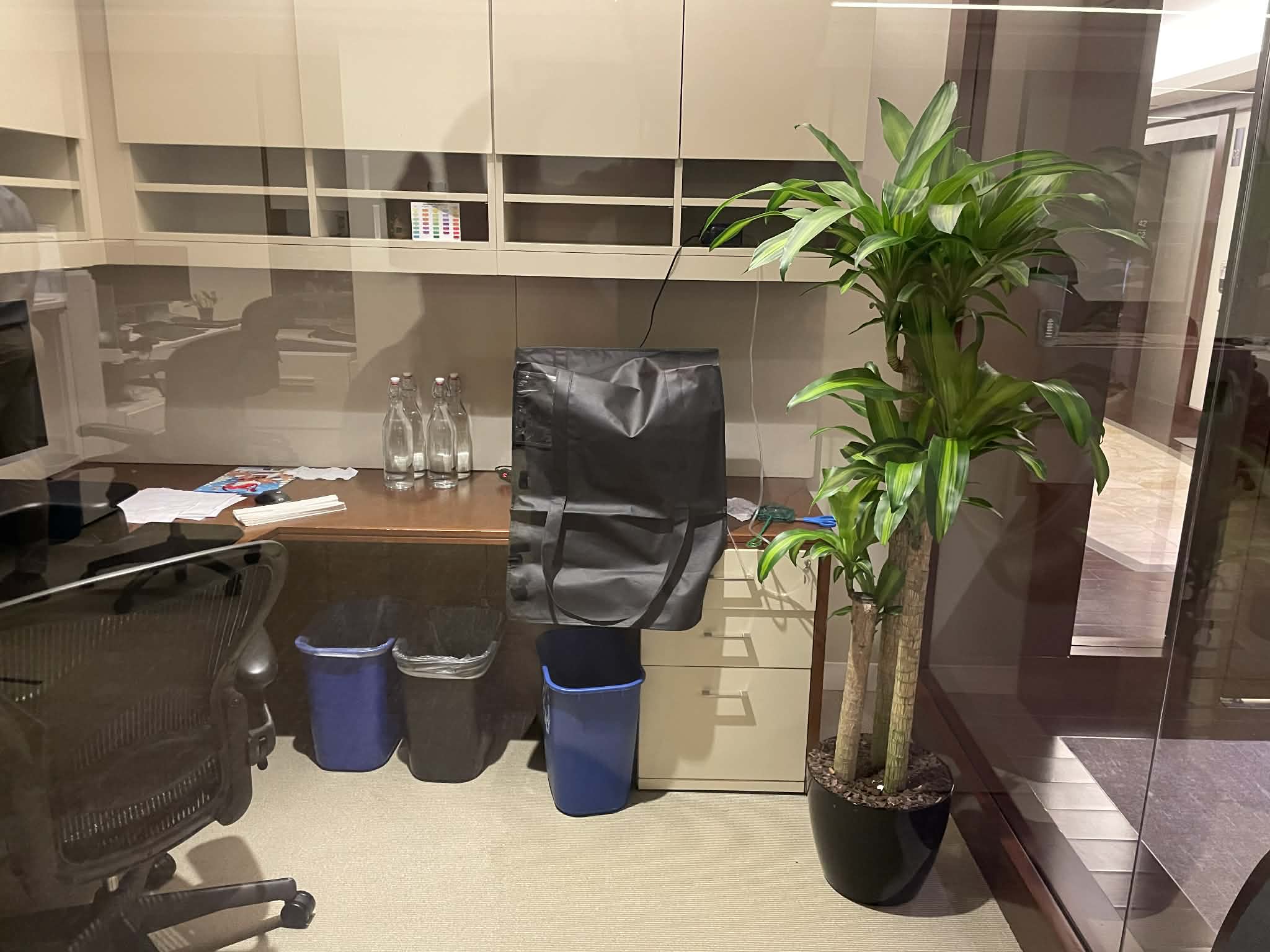 Chick-fil-A bag placed over Prole's tank